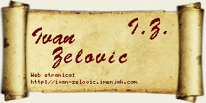 Ivan Zelović vizit kartica